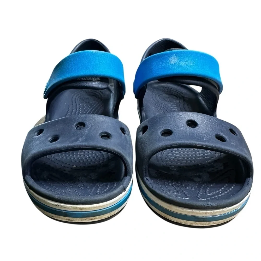 CROCS BAYABAND SANDAL Navy Blue Strap Sandals Size 13  Comfy Summer Beach